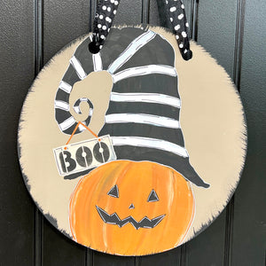 Jack-O'-Lantern Door Hanger Tutorial and SVG - Digital Download