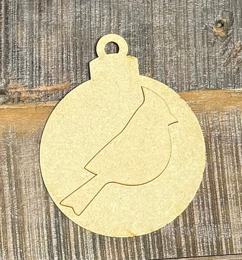 Cardinal Ornament - WOOD BLANK